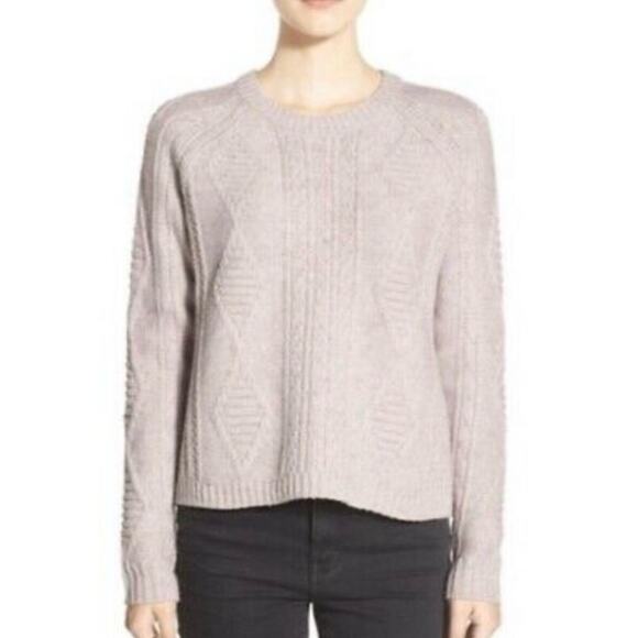 Madewell Palisade Cable Knit Back Zipper Merino Wool Sweater - Picture 2 of 8